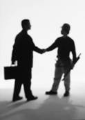 Two men shaking hands